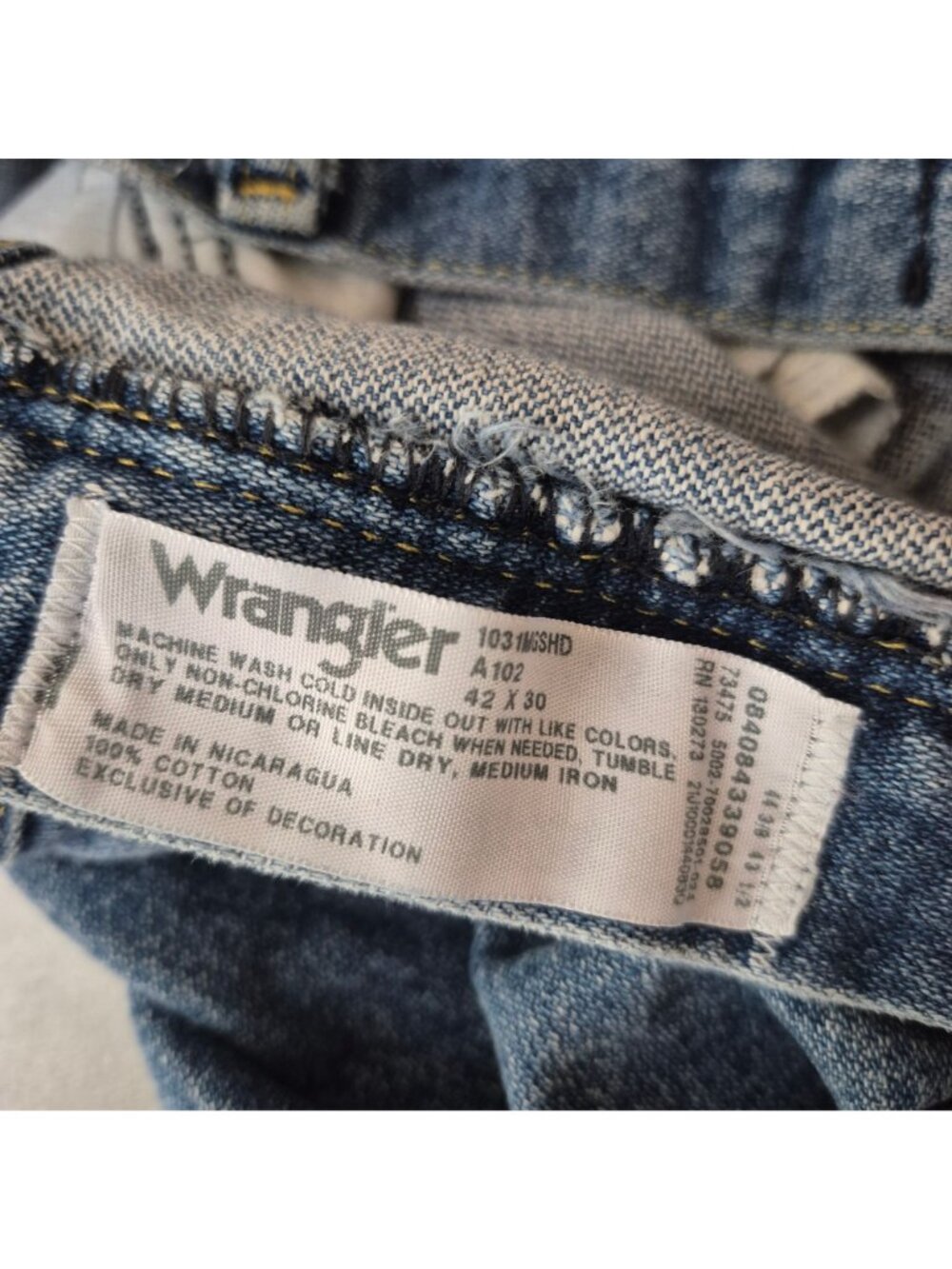 Wrangler George Strait Collection Mens 42x30 Blue Denim Jeans 100% Cotton - Picture 6 of 6